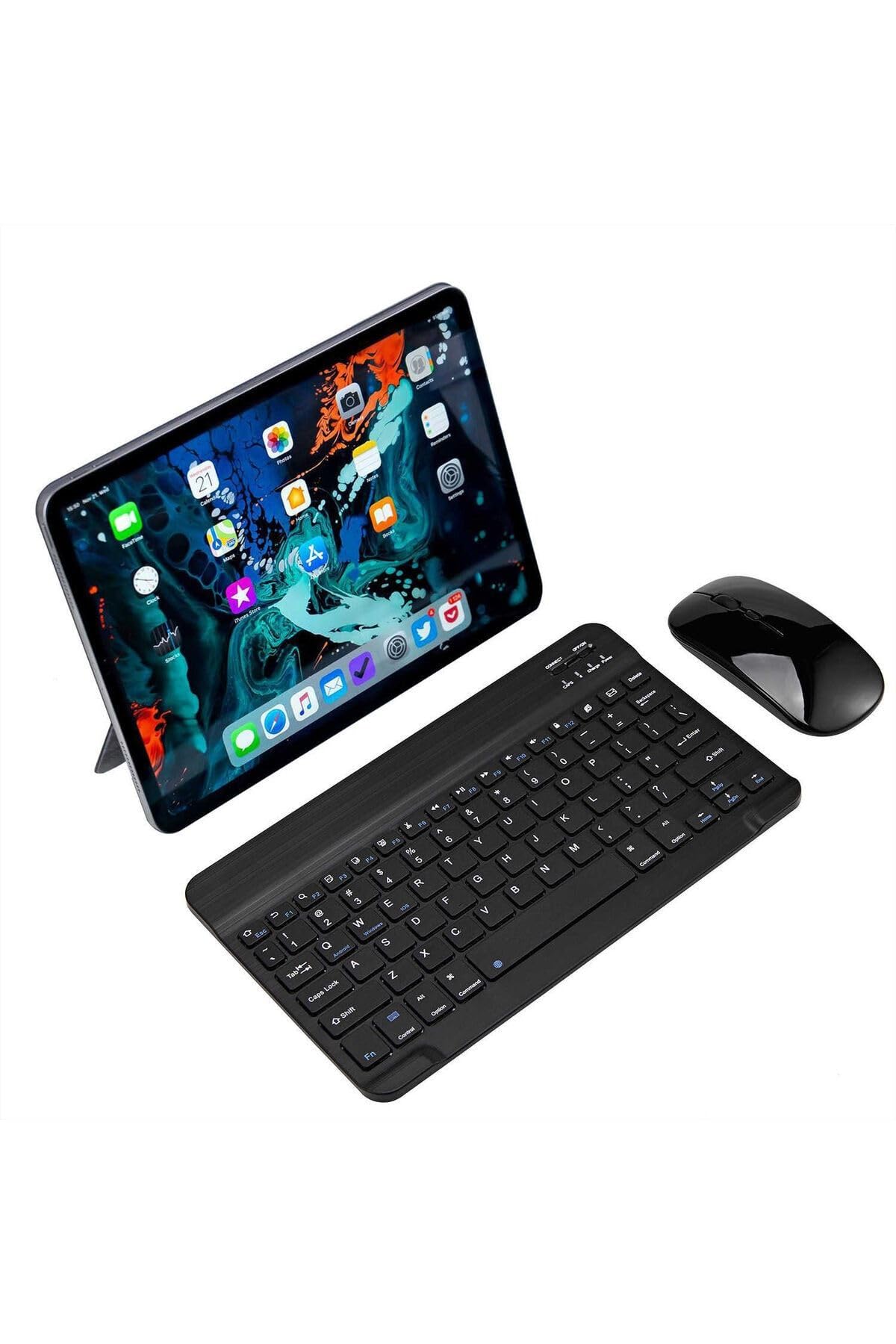 Xiaomi Redmi Pad 6 GB 128 GB 10.6" Tablet İçin Uyumlu Slim Şarjlı Bluetooth Klavye ve Mouse Seti