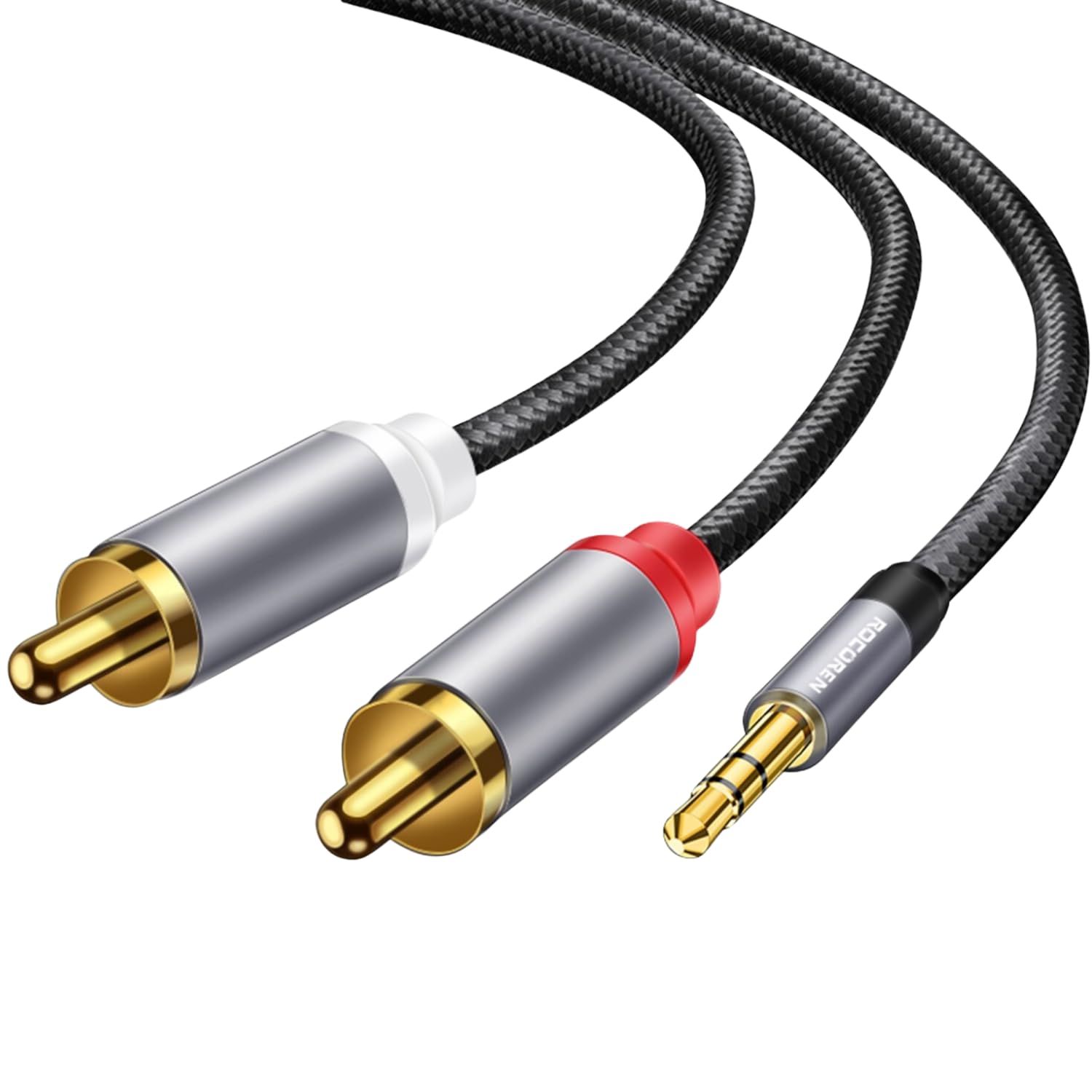 Rocoren 3.5mm AUX Jack to RCA Hi-Fi Ses Kablosu 2 Metre