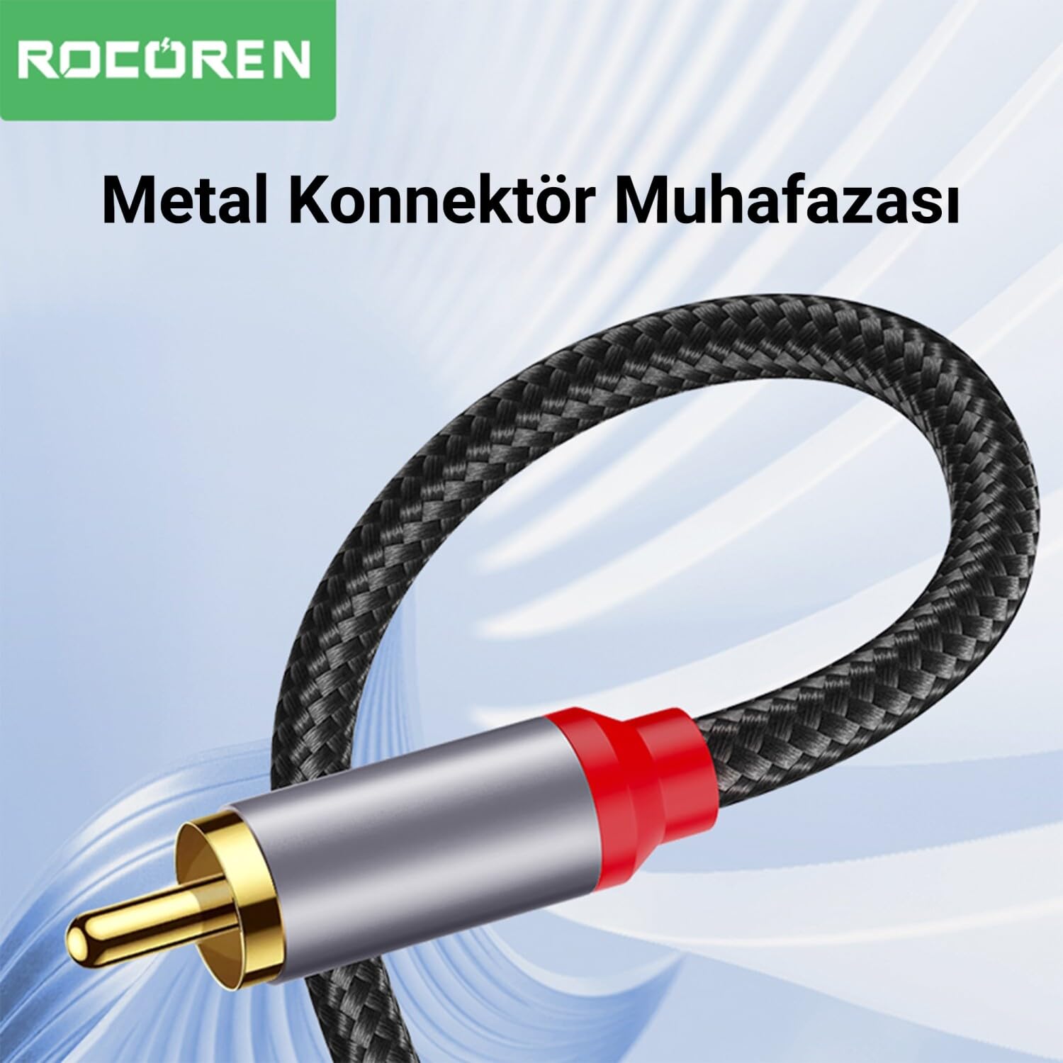 Rocoren 3.5mm AUX Jack to RCA Hi-Fi Ses Kablosu 2 Metre