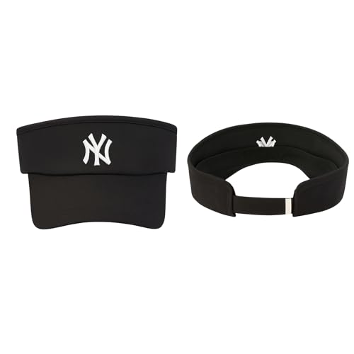 Vizör Şapka NY Logolu Ayarlanabilir Pamuklu Tenis Golf Spor Şapkası Unisex Siyah
