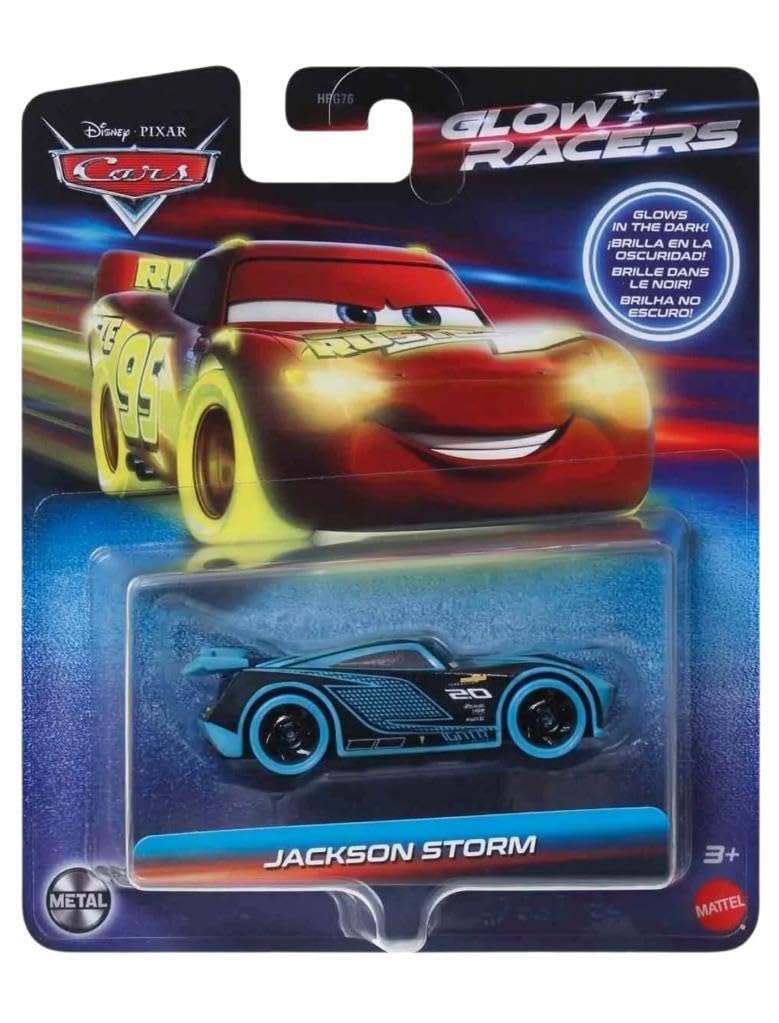 HPG76 DSNEY Cars Karanlıkta Parlayan Yarışçılar Tekli Karakter Araçlar JACKSON STORM HPG82 - HPG76