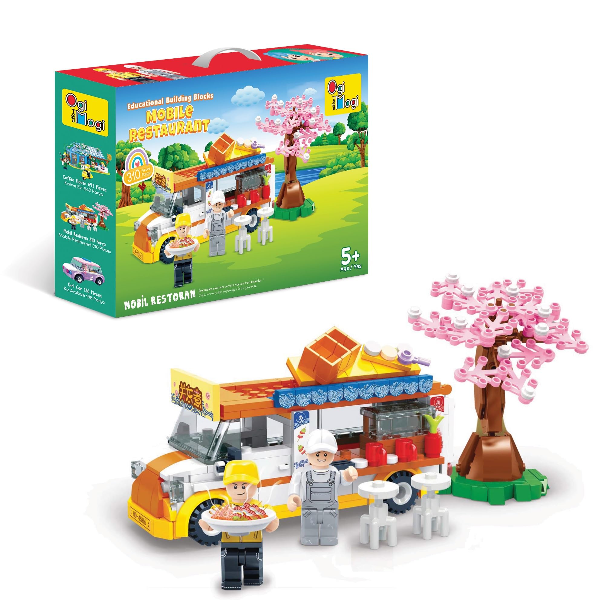 Ogi Mogi Toys Eğitici Bloklar Mobil Restoran 310 Parça Yapı Seti