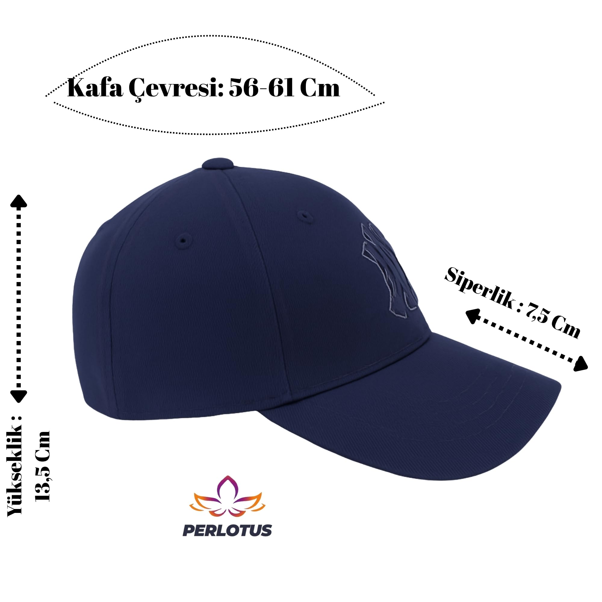NY Nakış Logolu Spor Beyzbol Şapkası Erkek Unisex Ayarlanabilir Metal Tokalı Kep