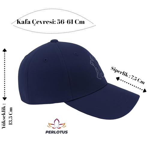 NY Nakış Logolu Spor Beyzbol Şapkası Erkek Unisex Ayarlanabilir Metal Tokalı Kep