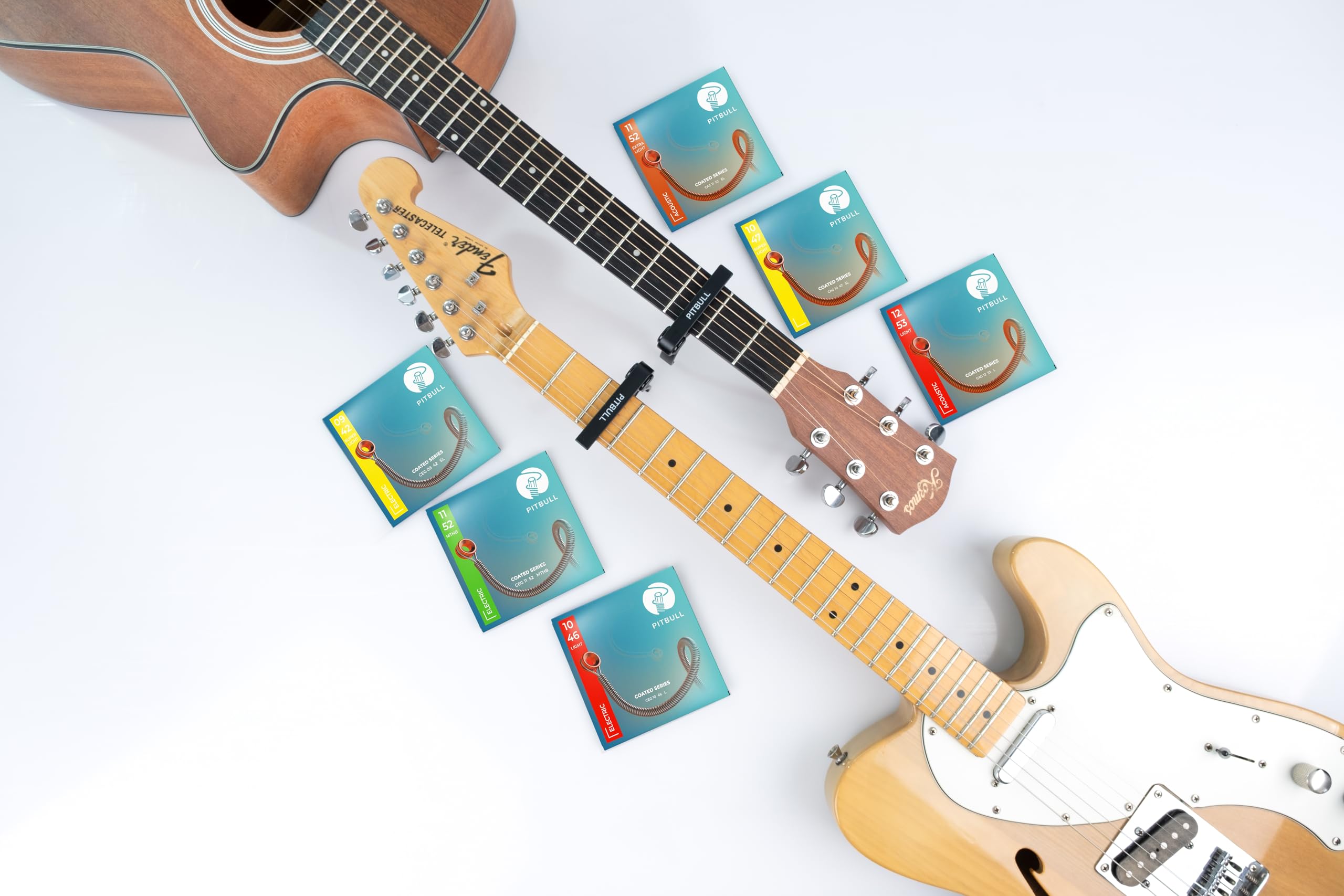 Pitbull Premium Gitar Kaposu – Tüm Telli Çalgılar İçin Profesyonel Kapo + Pena Hediyeli