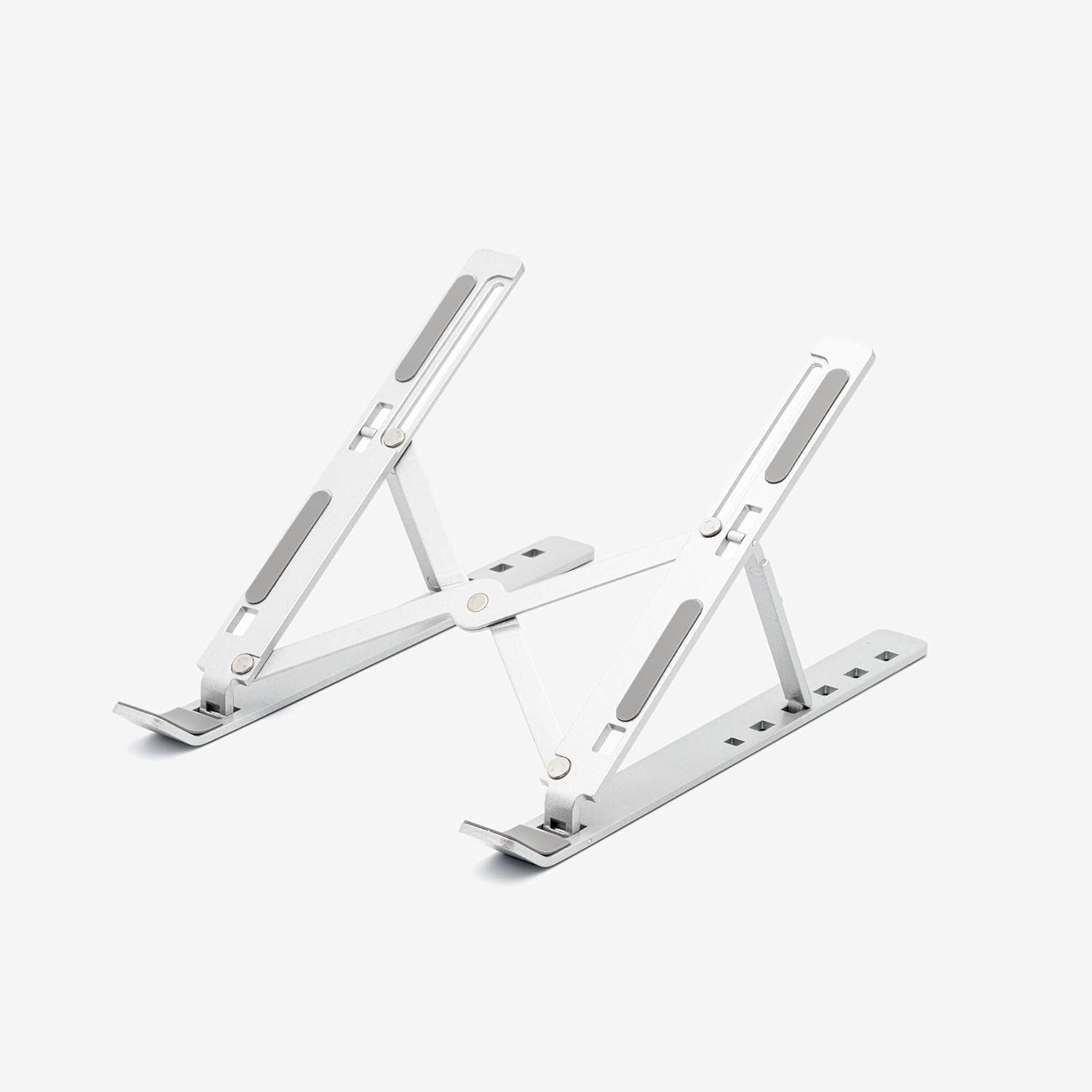 HEARTZ Metal Laptop Tablet iPad Dizüstü Bilgisayar Standı 7-17.3 inç Tüm Cihazlar için 7 Seviye Yükseklik Ayarı Taşınabilir Kaymaz Laptop Yükseltici Havalandırmalı Soğutma Katlanabilir Masaüstü Standı