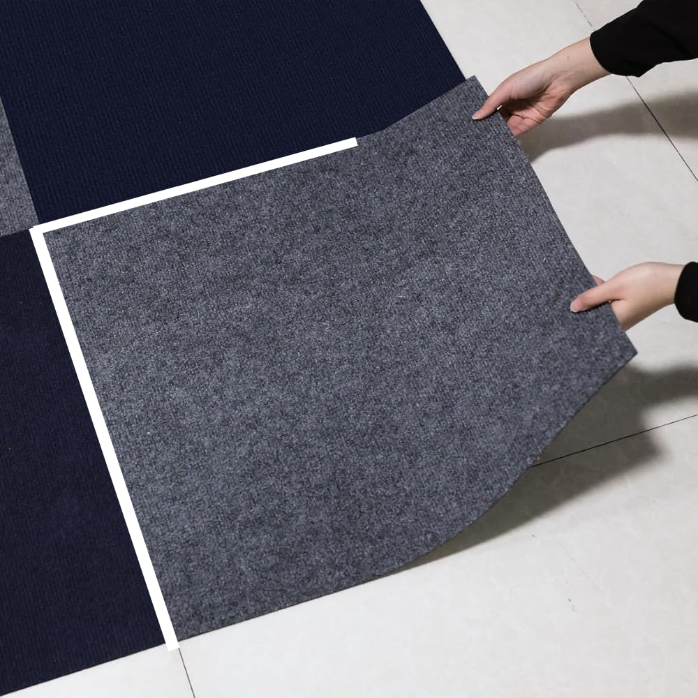 BEYLİNİ Kendinden Yapışkanlı Halıfleks Keçe Kaymaz Ev Tekne Ofis Yat Denizlicik Marina Karo Halısı 50x50 CM