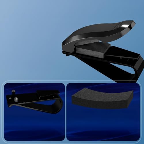Araç İçi Gözlük Tutucu Kart Tutucu Minimalist Yaylı Klips Oto Gözlük Tutucu Siyah