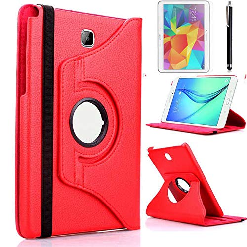 Aksesuarcim Samsung Galaxy Tab A 10.1 2016 P580 Kılıf 360 Dönebilen Standlı Tablet Kılıf Kırmızı