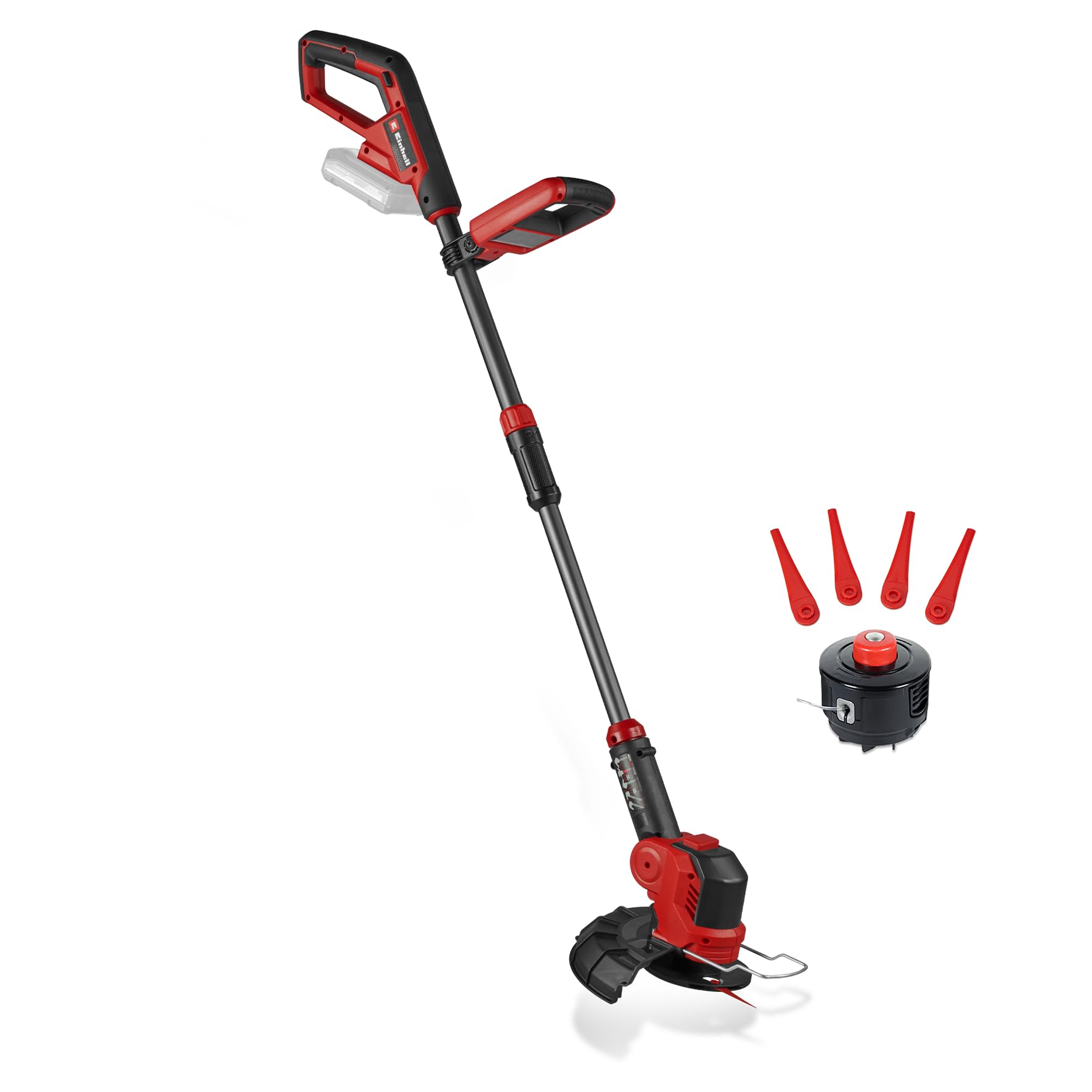 Einhell akülü kenar kesme makinesi GE-CT 18/25-1 Li-Solo Power X-Change (18 V, 25 cm kesim genişliği, dönebilen/eğilebilen motor başlığı, 20 plastik bıçak, 1 misina makarası dahil, pil dahil değildir)