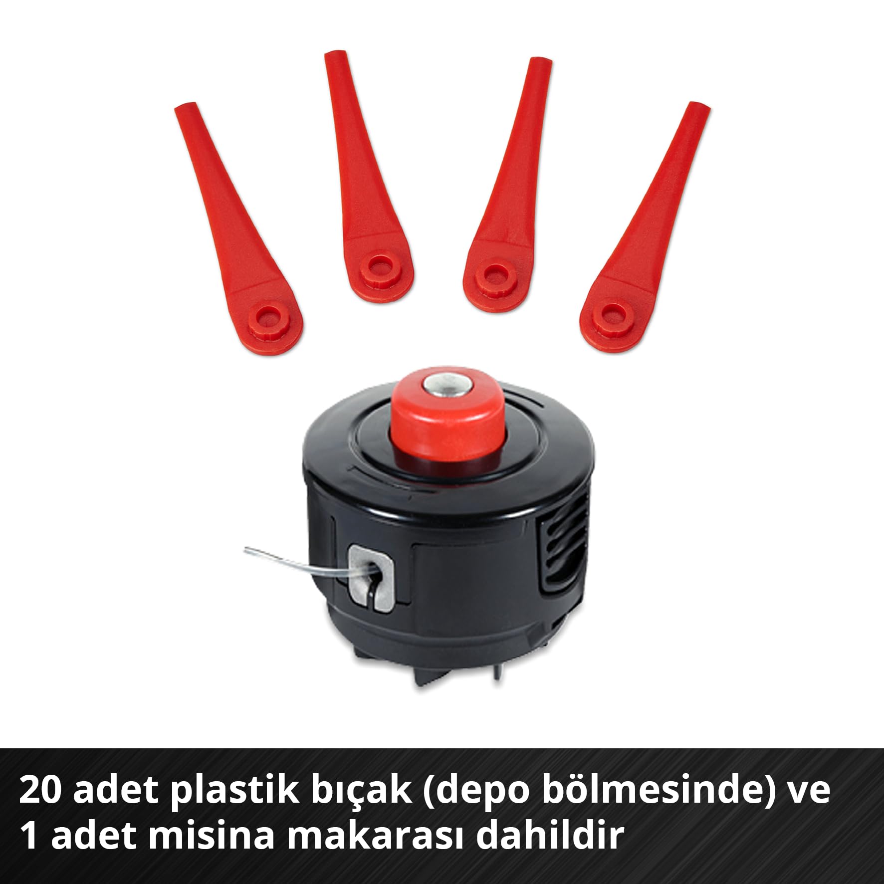 Einhell akülü kenar kesme makinesi GE-CT 18/25-1 Li-Solo Power X-Change (18 V, 25 cm kesim genişliği, dönebilen/eğilebilen motor başlığı, 20 plastik bıçak, 1 misina makarası dahil, pil dahil değildir)