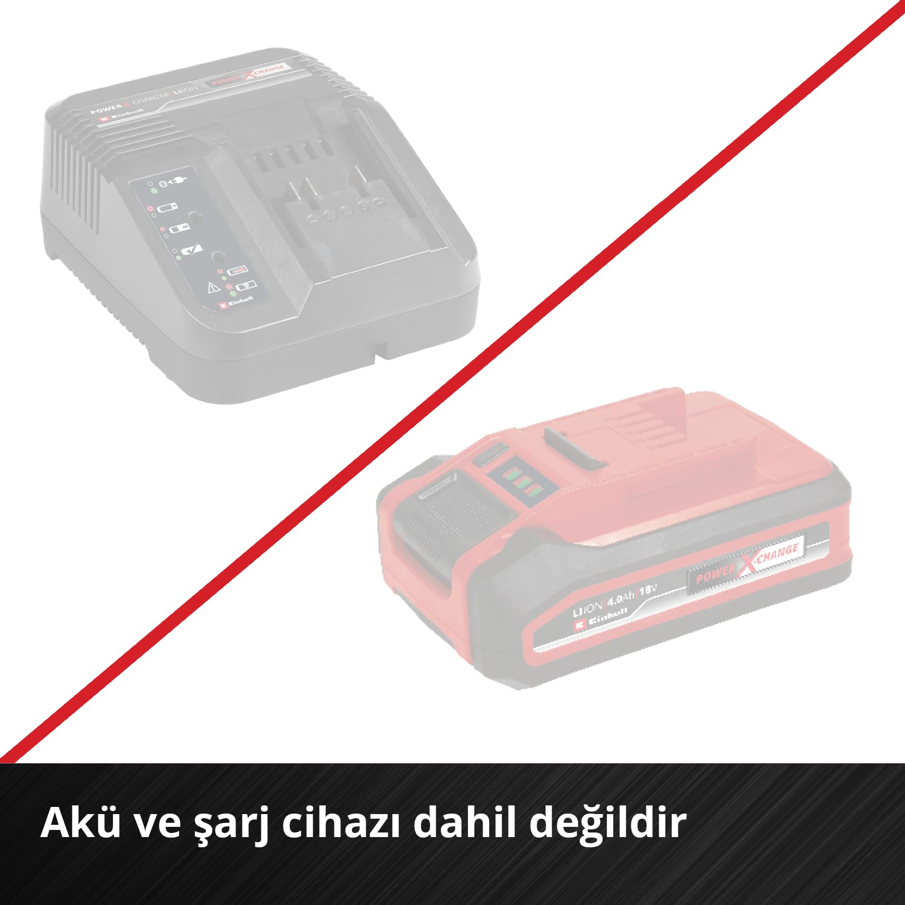 Einhell akülü kenar kesme makinesi GE-CT 18/25-1 Li-Solo Power X-Change (18 V, 25 cm kesim genişliği, dönebilen/eğilebilen motor başlığı, 20 plastik bıçak, 1 misina makarası dahil, pil dahil değildir)