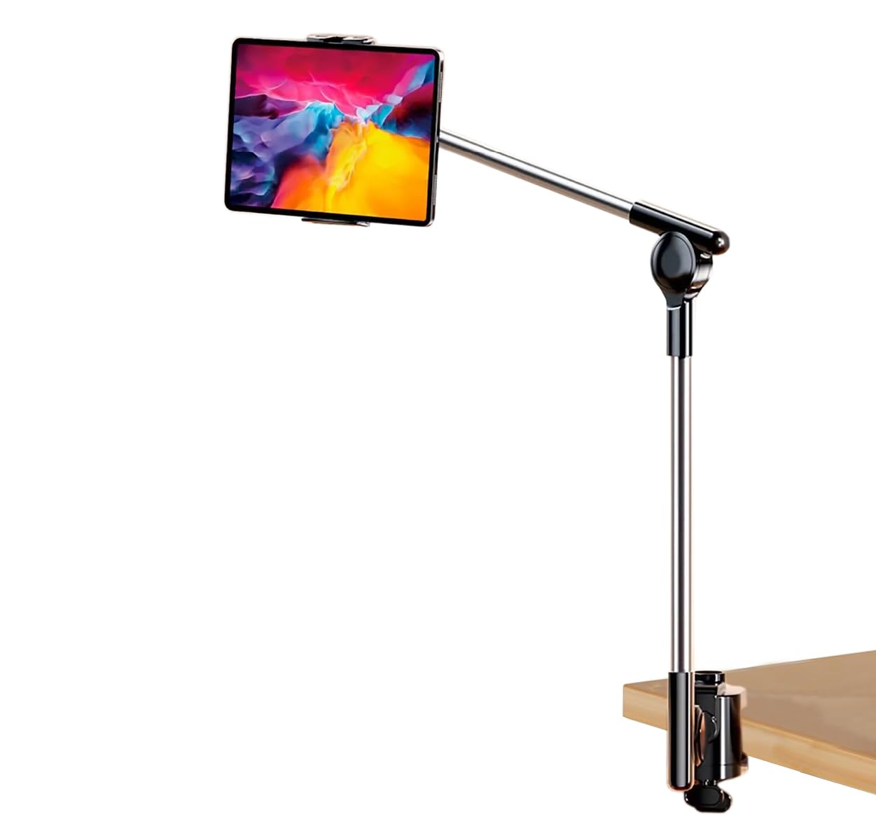 Coverzone Profesyonel Kullanım İçin Tablet Tutucu Ofis ve Ev İçin Profesyonel Tablet Standı – 12.9” Kadar Uyumlu, Ayarlanabilir Kol ve Dönüş Açısı, ZM-050