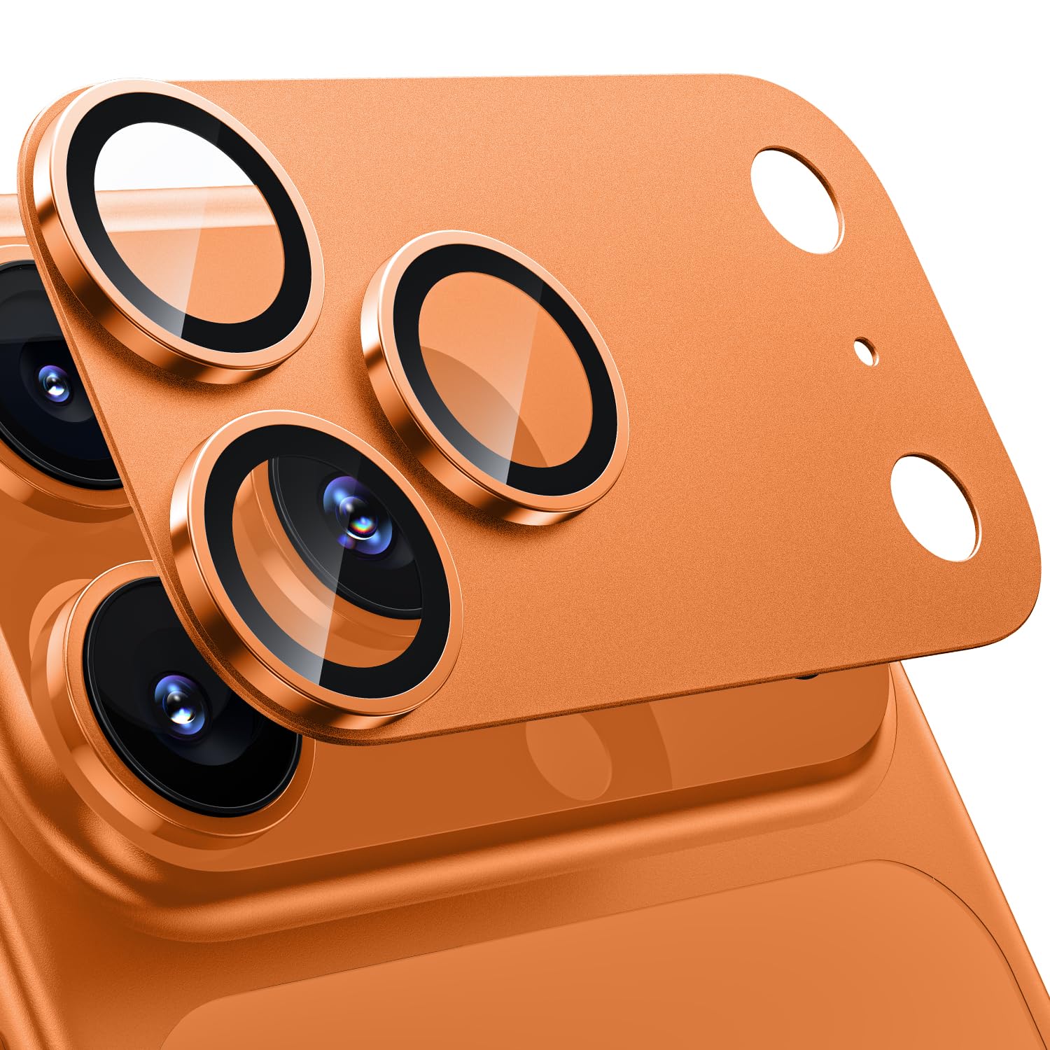 WSKEN iPhone 17 Pro için mat kamera koruması - metal plaka 9H sertlik çizilmeye karşı dayanıklı, kabarcıksız, HD netliğinde kamera zırh koruma cam ekran koruyucu folyo, cep telefonu kılıfı dostu
