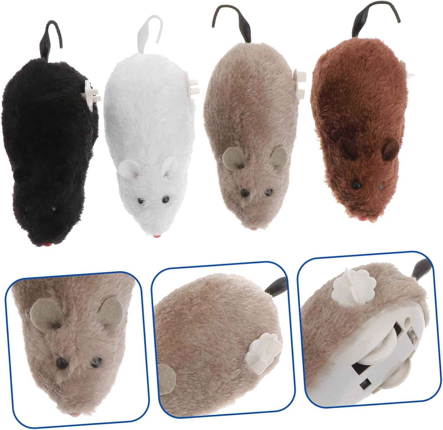 MADPET Gri Kurmalı Kedi Oyuncağı – Hareketli Fare Şeklinde Peluş Oyuncak – Kediler İçin Etkileşimli, Dayanıklı ve Av İçgüdüsünü Tetikleyen Eğlenceli Egzersiz Oyuncağı