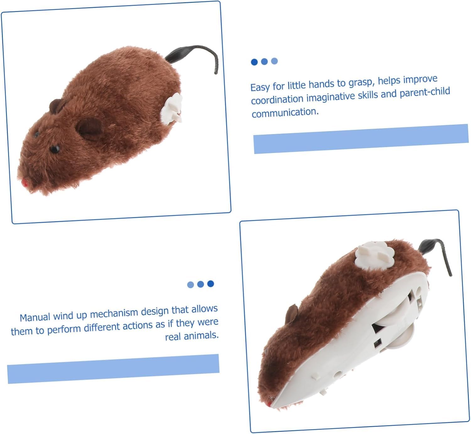 MADPET Gri Kurmalı Kedi Oyuncağı – Hareketli Fare Şeklinde Peluş Oyuncak – Kediler İçin Etkileşimli, Dayanıklı ve Av İçgüdüsünü Tetikleyen Eğlenceli Egzersiz Oyuncağı
