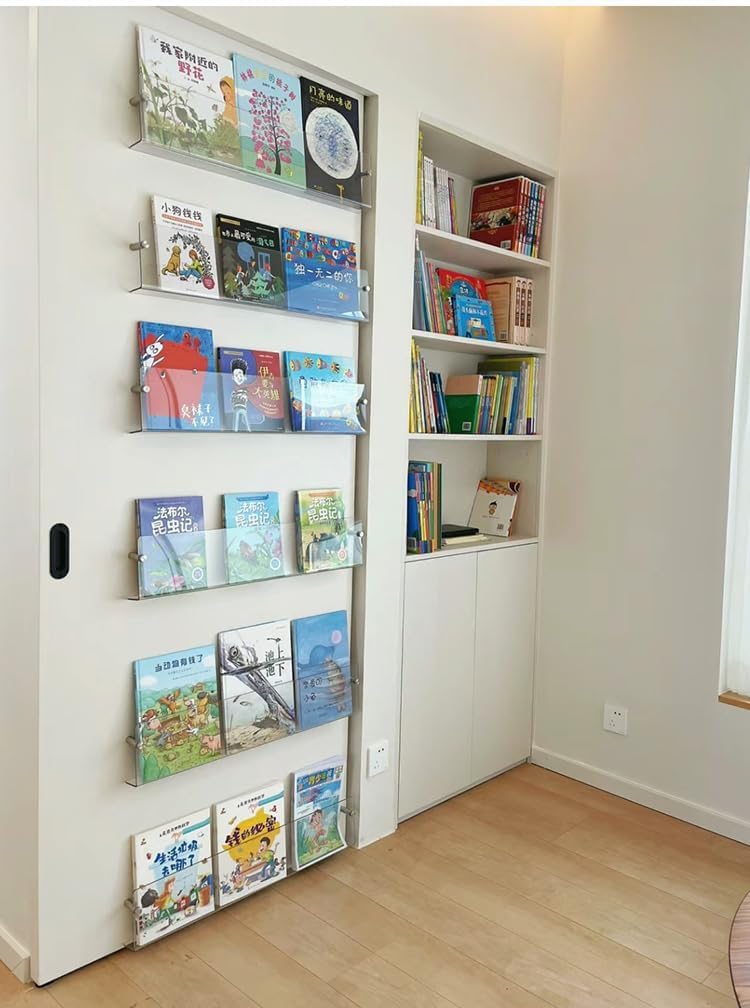Dekoratif Kitap Raf (Şeffaf, 70cm)