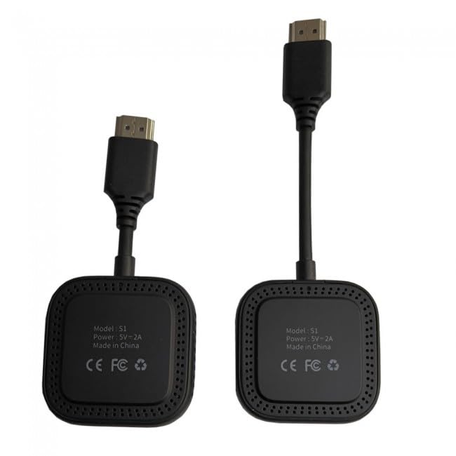 Coverzone Kablosuz HD Görüntü Aktarıcı Seti USB-C TX RX | 1080P 60Hz Tak Çalıştır | Bilgisayar TV Bağlantı Kiti | İnternetsiz Ekran Yansıtma - S1 Type C
