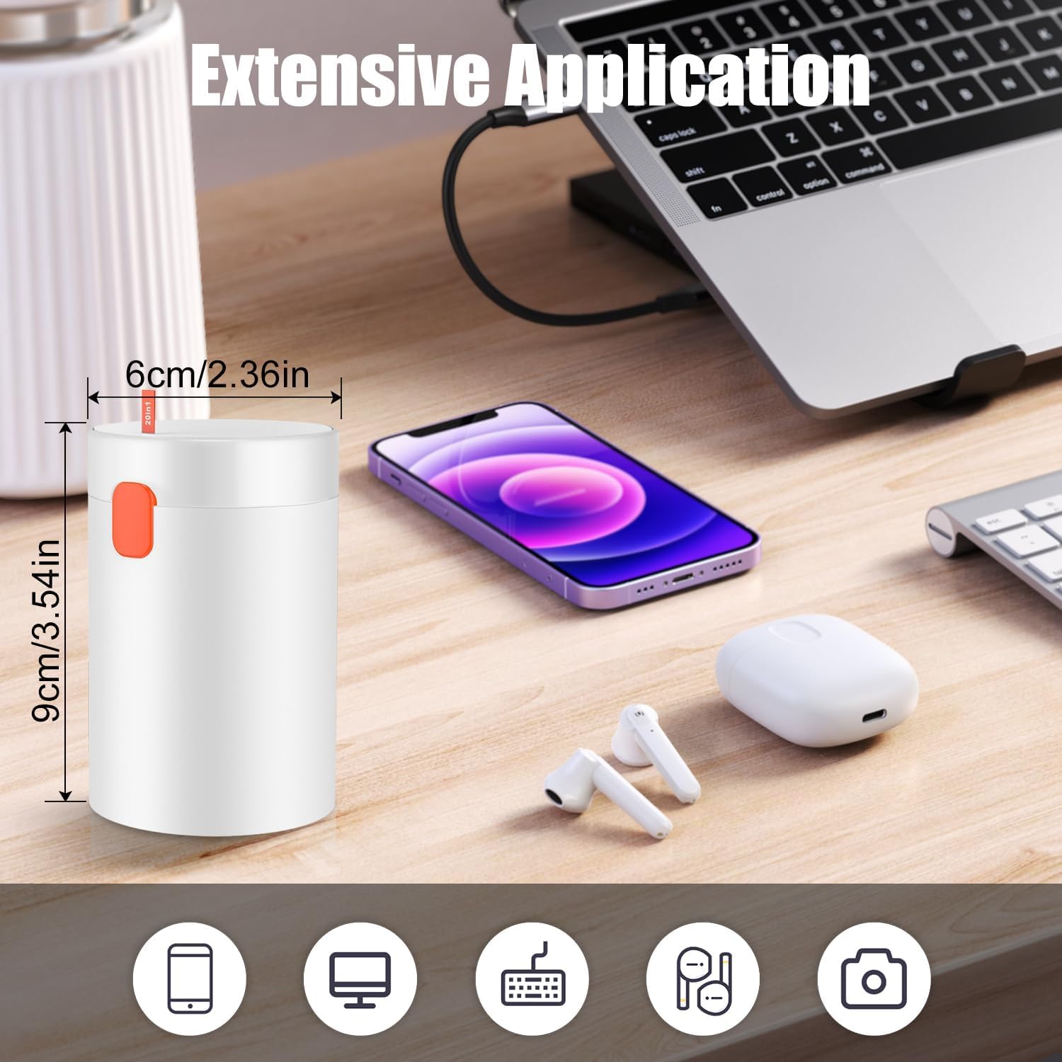 milano home 20'si 1 Arada Klavye ve Kulaklık Temizleme Seti - AirPods 1/2/3/Pro, PC, Dizüstü Bilgisayar, Cep Telefonu, Kamera İçin Aksesuar