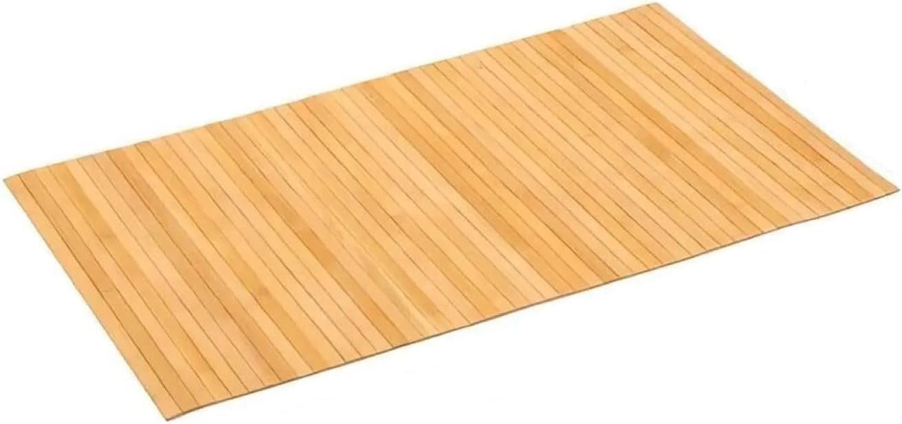 Orret Home Kaydırmaz Tabanlı Bambu Banyo Paspası – 70x45 cm Doğal Ahşap Bambu Mat, Suya Dayanıklı, Kaymaz Paspas, Dekoratif ve Hijyenik Zemin Kaplama (1, 50x120)