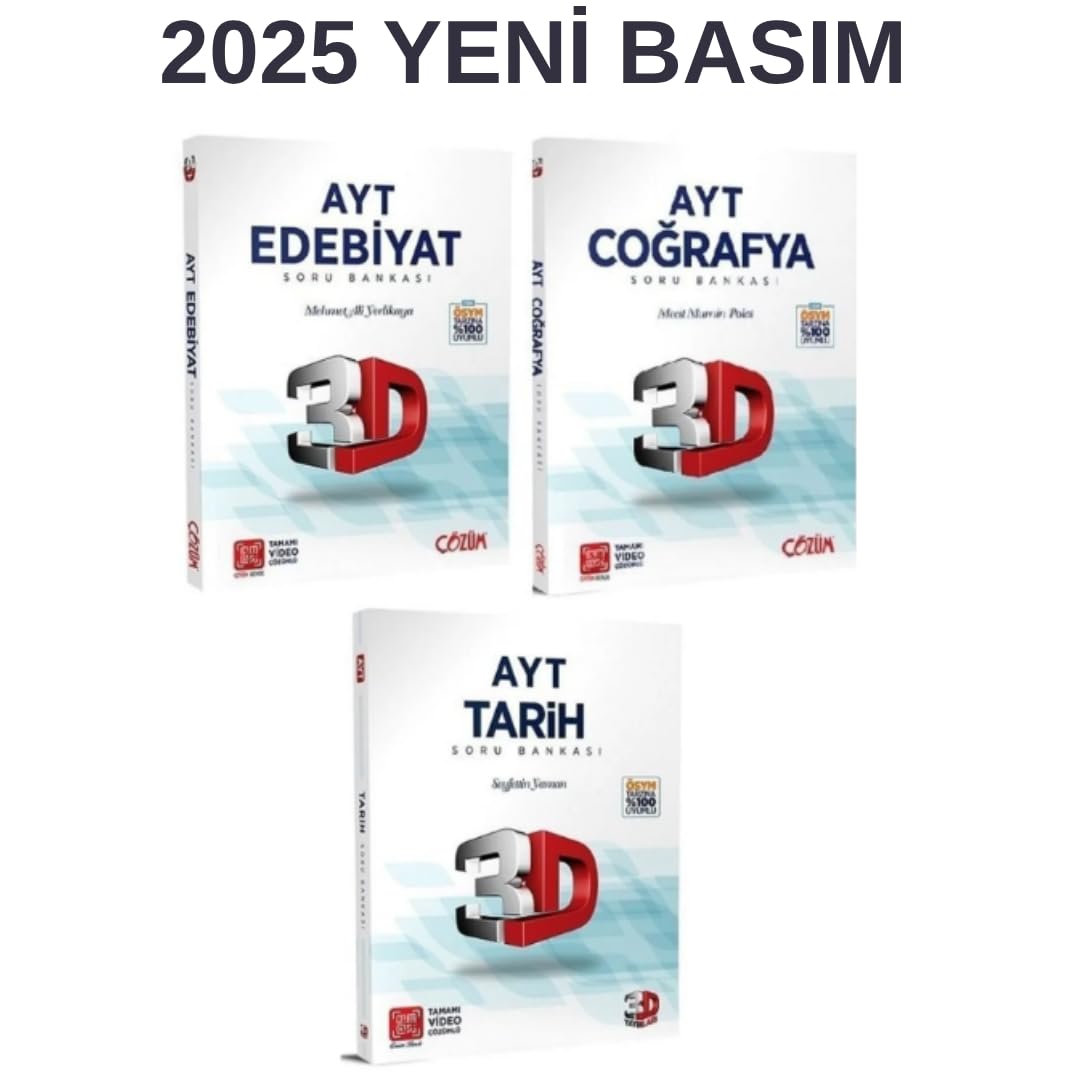 Paraf Yayınları 3D Yayınları YKS AYT TARİH COĞRAFYA EDEBİYAT SORU BANKALARI SET 2026