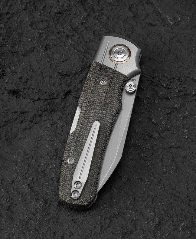 BESTECH TONIC BT2204A Titanyum+Siyah Kanvas Micarta Kaplama Sap M390 Çelik Çakı