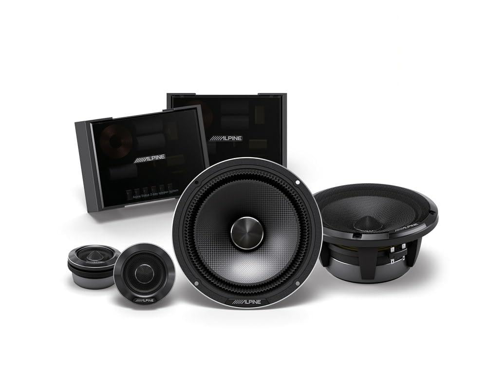 Alpine HDZ-65C 16,5 cm (6.5”) Alpine Status 2 Yollu Komponent Hoparlör, Hi-Res Audio, 100W RMS / 300W Peak, Carbon Membran, Audiophile Ses Sistemi
