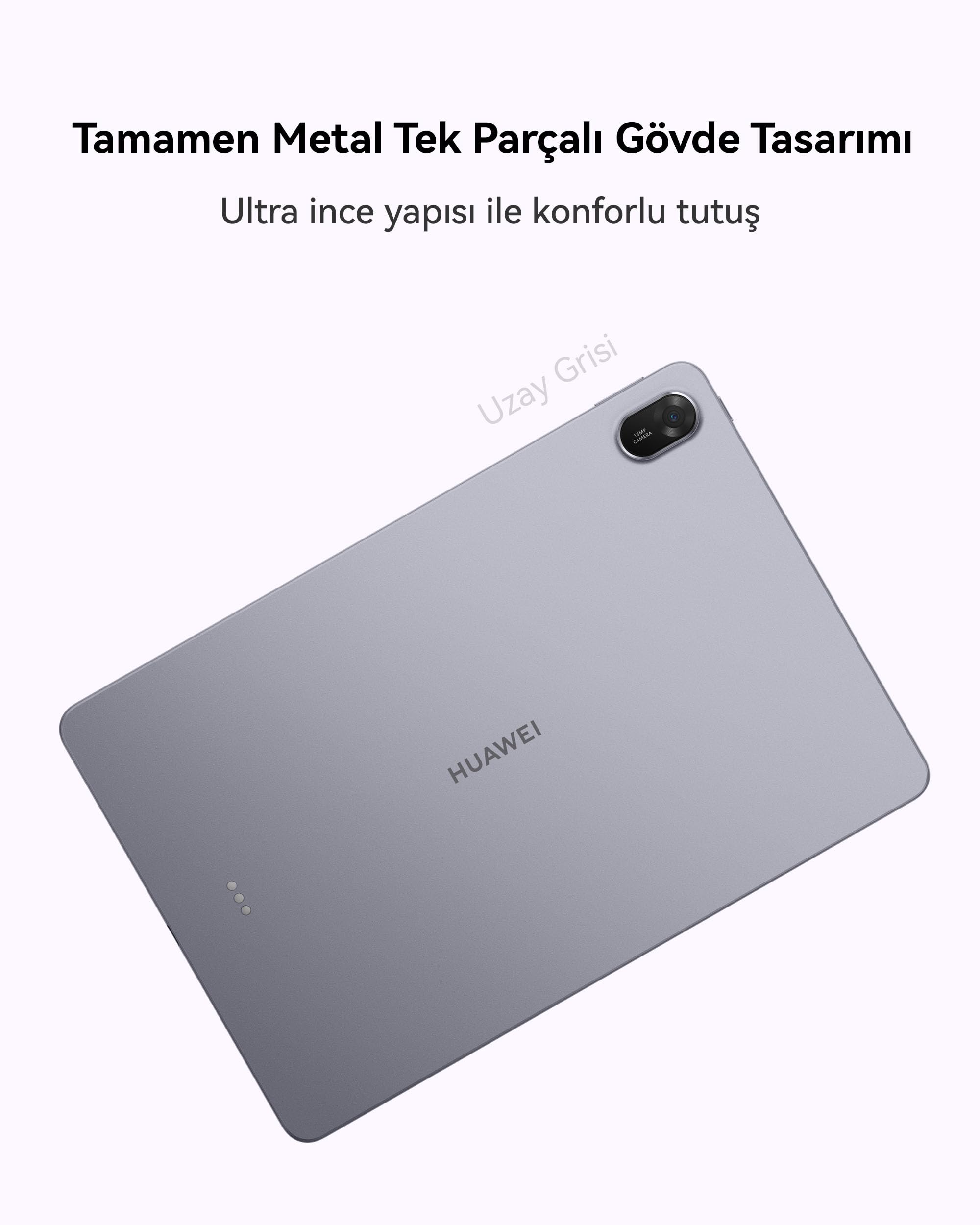 HUAWEI MatePad 11.5 2025 Tablet 2.5K 120Hz Göz Dostu PaperMatte Ekran, 8+256GB, 10100 mAh Pil, 40W SuperCharge, WiFi 6, Bluetooth 5.2, HUAWEI Notes, Dörtlü Hoparlör, Ayrılabilir klavye, Uzay Grisi