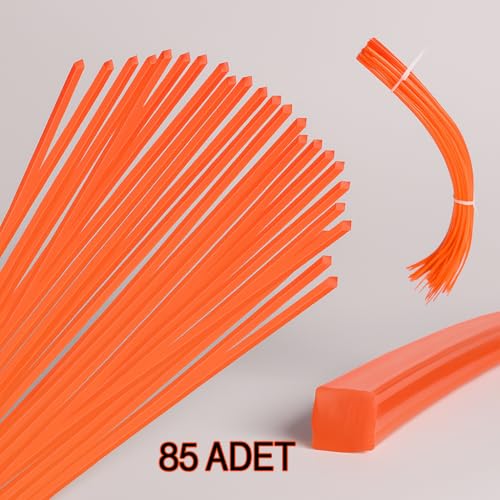 Hazır 85 Adet Kare Çubuk Motorlu Tırpan Misinası Bahçe Dayanıklı Ot Biçme İpi Çubuk 4 mm (28 cm)