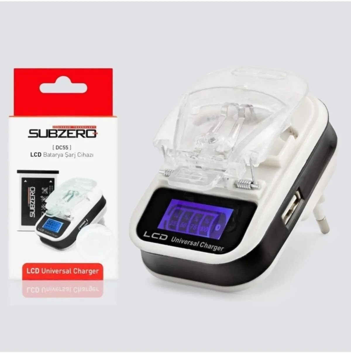 Subzero Lcd Akıllı Pil Şarj Aleti Subzero Dc55 Sbzrdc55