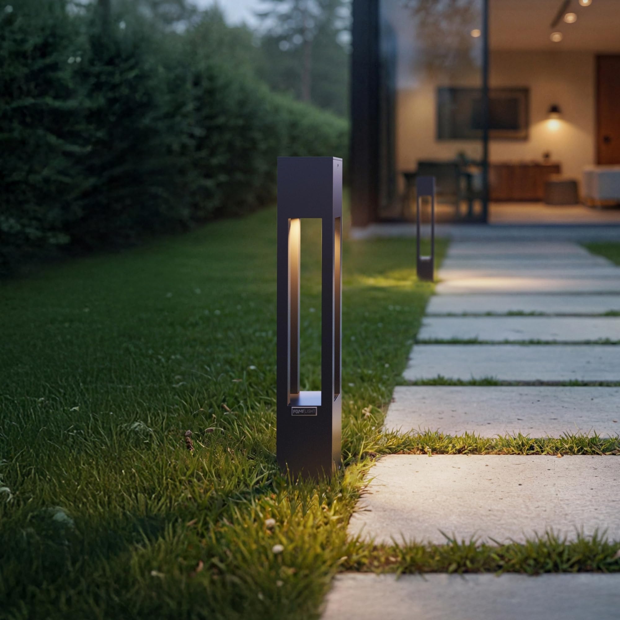 AKA Bahçe Aydınlatma Bollardı 60 cm 4000K Doğal Beyaz Işık, IP65 Su Geçirmez Alüminyum Dış Mekan Yolu, Villa, Peyzaj ve Teras LED Direk Lambası Modern Dekoratif Tasarım