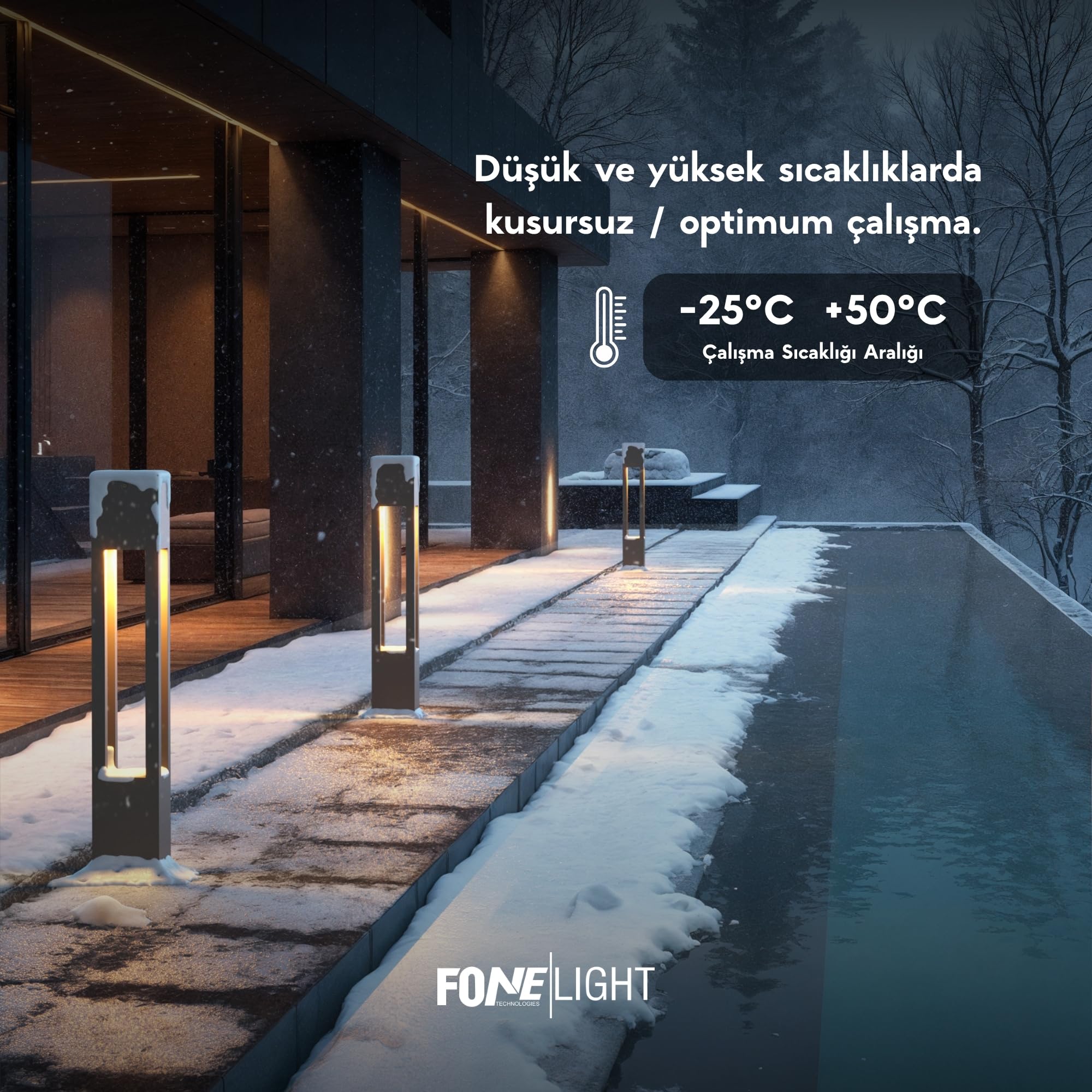 AKA Bahçe Aydınlatma Bollardı 60 cm 4000K Doğal Beyaz Işık, IP65 Su Geçirmez Alüminyum Dış Mekan Yolu, Villa, Peyzaj ve Teras LED Direk Lambası Modern Dekoratif Tasarım