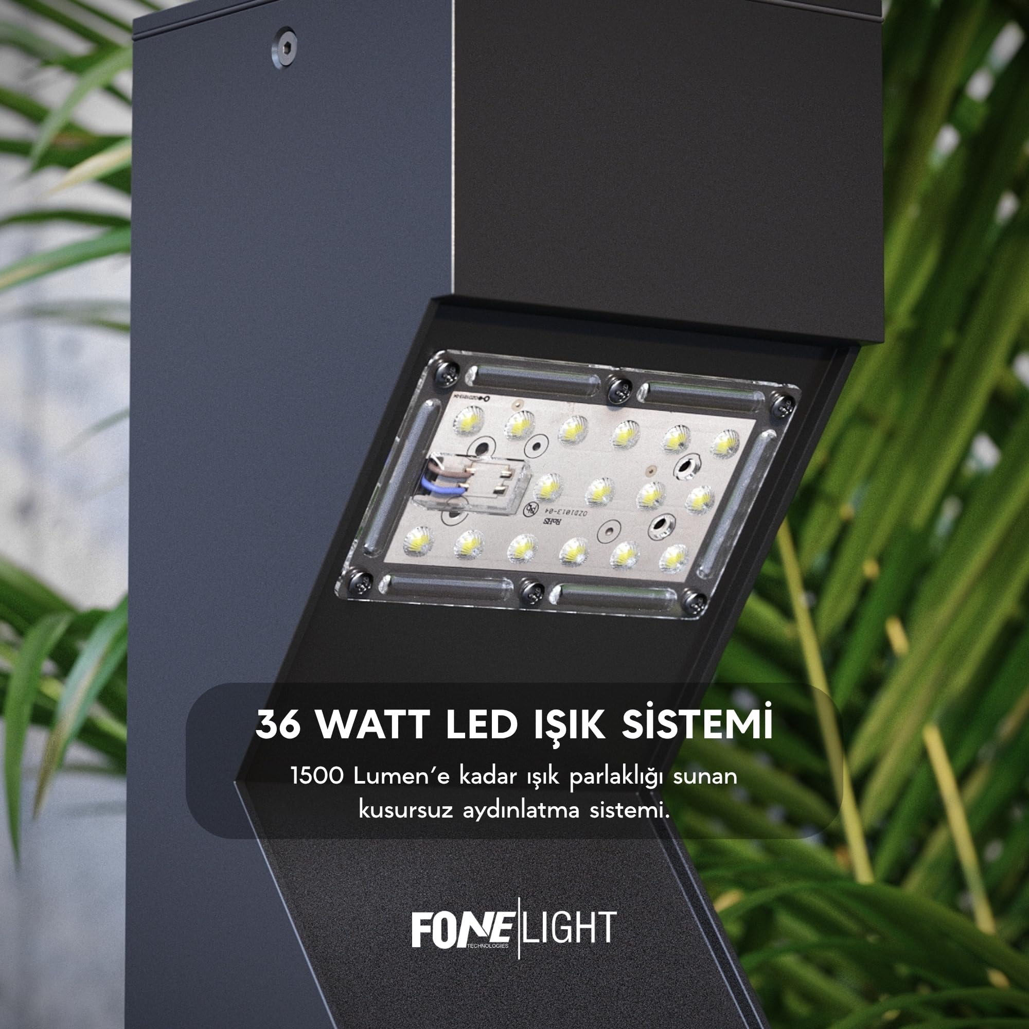 Dalluz Bahçe Aydınlatma Bollardı 100 cm 4000K Doğal Beyaz Işık, Çift Yönlü, IP65 Su Geçirmez Alüminyum Dış Mekan LED Yol, Villa ve Peyzaj Aydınlatması