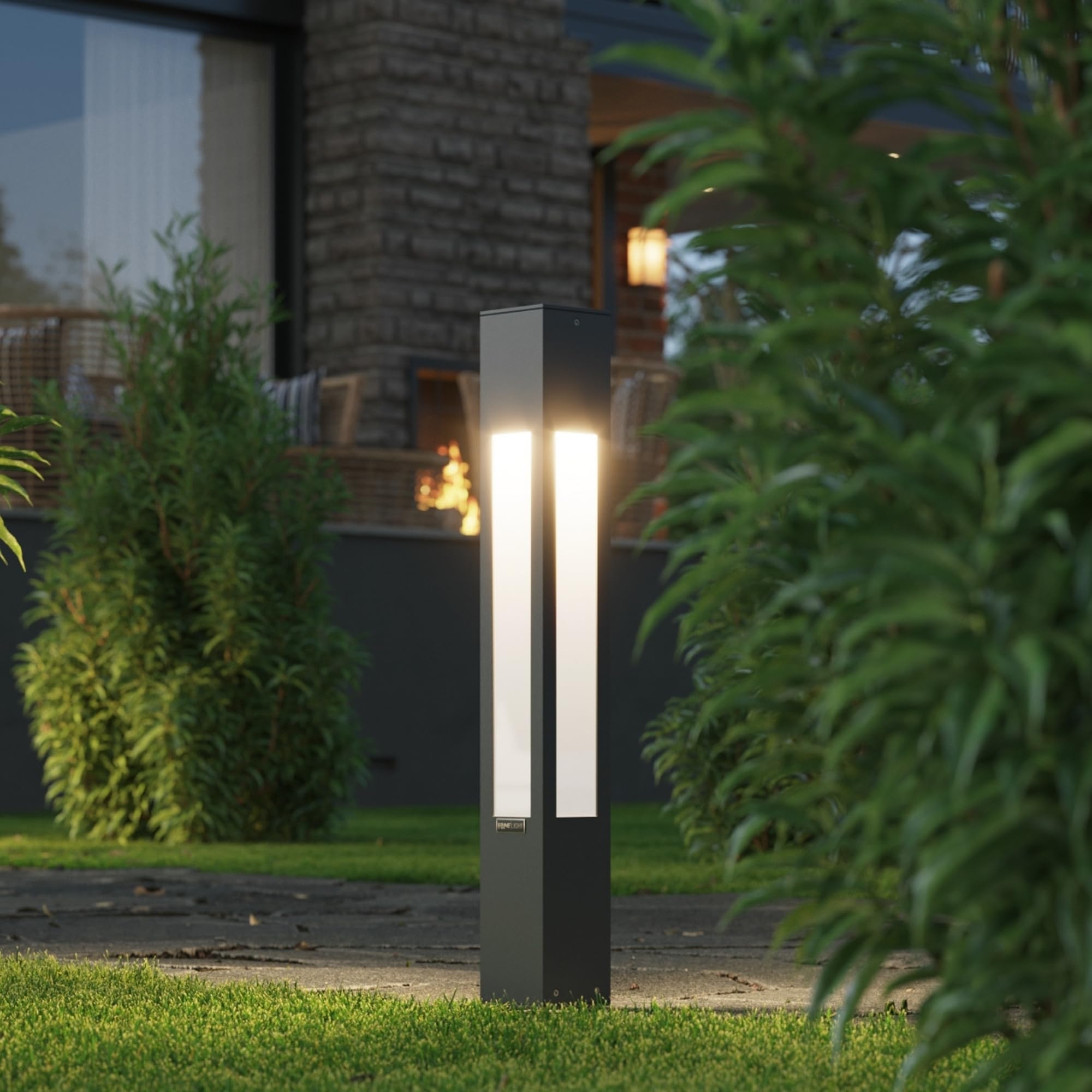 Luxera 75 cm Bahçe Aydınlatma Bollard, 9 Watt Enerji Tasarruflu LED Ampül, 4000K Doğal Beyaz Işık, A