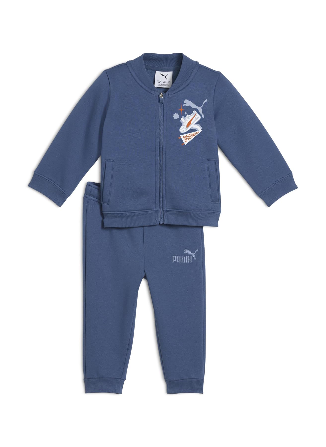 PUMA Unisex Bebek Full-Zip Set Eşofman Takımı Dark Indigo 9-12 AY
