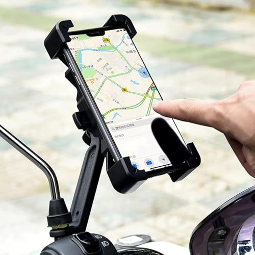 Aputue Cep telefonu tutucusu, kaymaz ve titreşim önleyici bisiklet telefon tutucu, 12.1 ila 17.2 cm arası telefonlar için uyumlu, gidon montajlı telefon klipsi