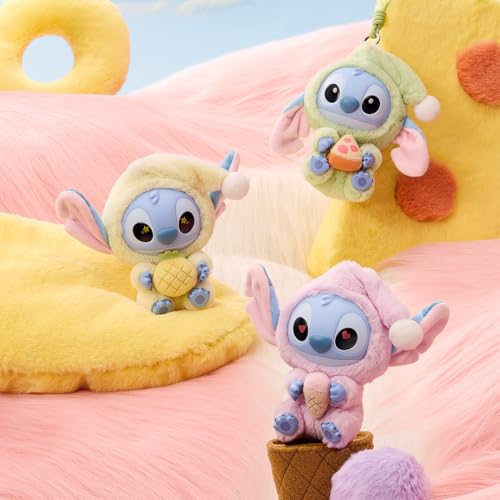 MINISO Disney Stitch Eat Something Before Sleep Collection Vinil Peluş Oyuncak Sürpriz Kutu Figür Modeli Rastgele Tasarım Kör Kutu Oyuncak Ev Dekoru için Koleksiyon Oyuncak Doğum Günü Hediyeleri