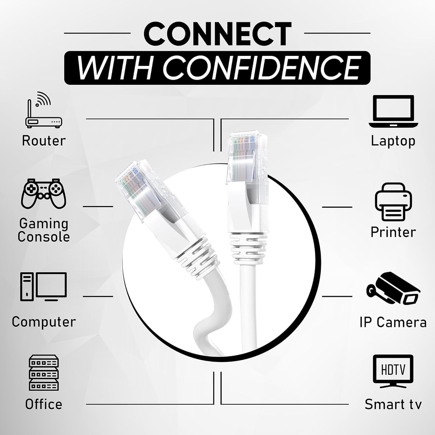 PowerMaster Cat6 UTP Ethernet Ağ Kablosu Yüksek Hızlı RJ45 LAN İnternet Kablosu | Router, Modem, PC, Oyun Konsolu, PS4, PS5, Laptop ve Ağ Cihazları İçin Dayanıklı (5 Metre)