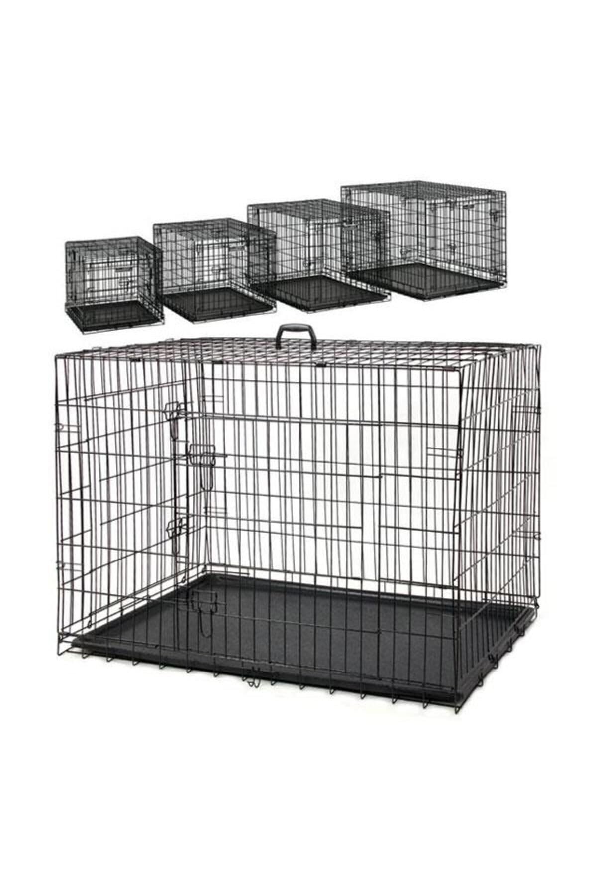 Atakan Petshop Metal Kedi Köpek Kafesi 120x75x84cm Siyah