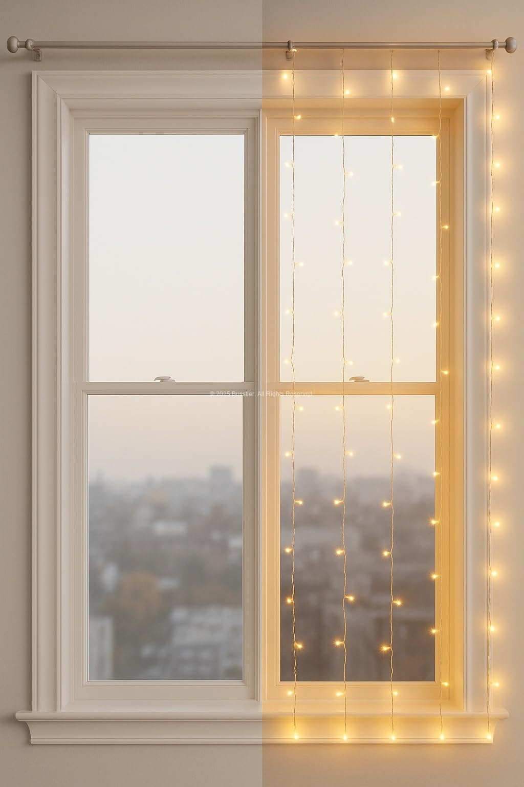 Busstier Perde Led Işık Peri Led 3m x 3m 300 LED Uzaktan Kumandalı Yüksek Kaliteli Dekoratif Aydınlatma Yatak Odası Balkon Düğün Parti Süsleme Işıkları Sıcak Beyaz