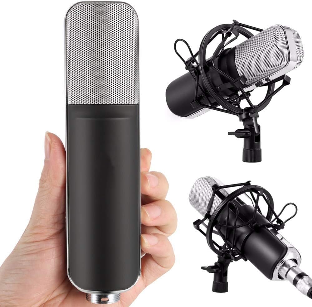 Coverzone Yanmai Q8 Profesyonel Condenser Mikrofon – Cardioid Yönlü, 37dB Hassasiyet, 50Hz-16kHz Geniş Frekans Aralığı, Tak-Çalıştır 3.5mm, PC & Notebook ile Uyumlu | Q8