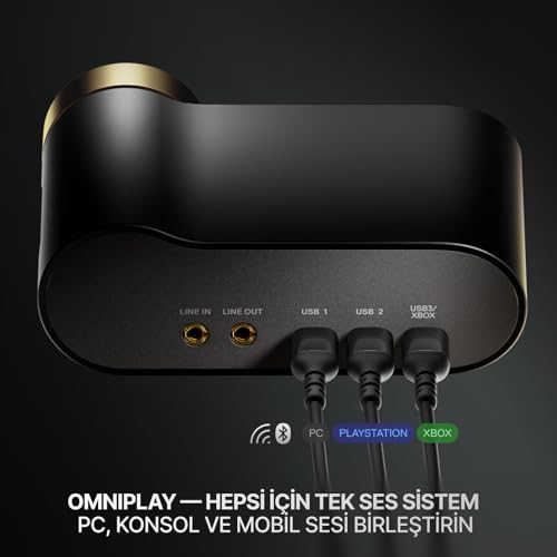 SteelSeries Arctis Nova Elite Hi-Res Wireless Gaming Kulaklık - Sage Gold