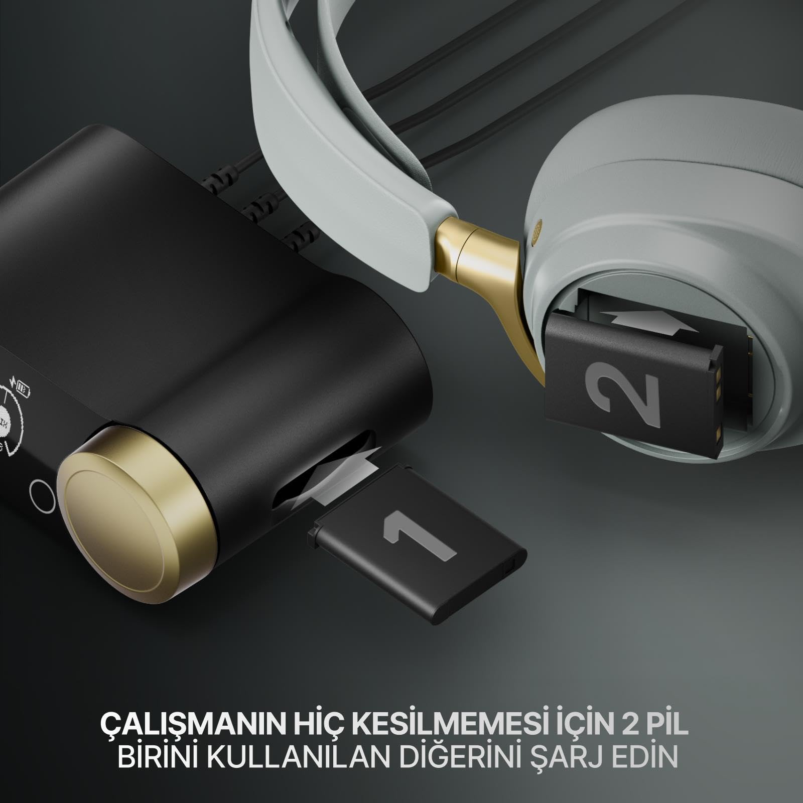 SteelSeries Arctis Nova Elite Hi-Res Wireless Gaming Kulaklık - Sage Gold
