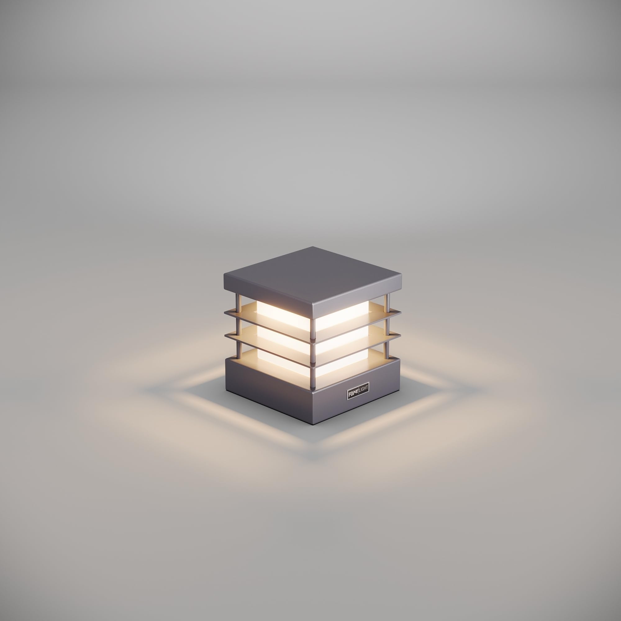 FoneLight Set Üstü Bahçe Aydınlatma 18x18 cm Genişik – Alüminyum Gövde, 3000K Sıcak Beyaz, IP65 Su Geçirmez Dış Mekan Dekoratif Lamba