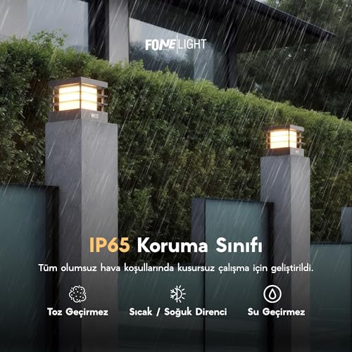 FoneLight Set Üstü Bahçe Aydınlatma 18x18 cm Genişik – Alüminyum Gövde, 3000K Sıcak Beyaz, IP65 Su Geçirmez Dış Mekan Dekoratif Lamba
