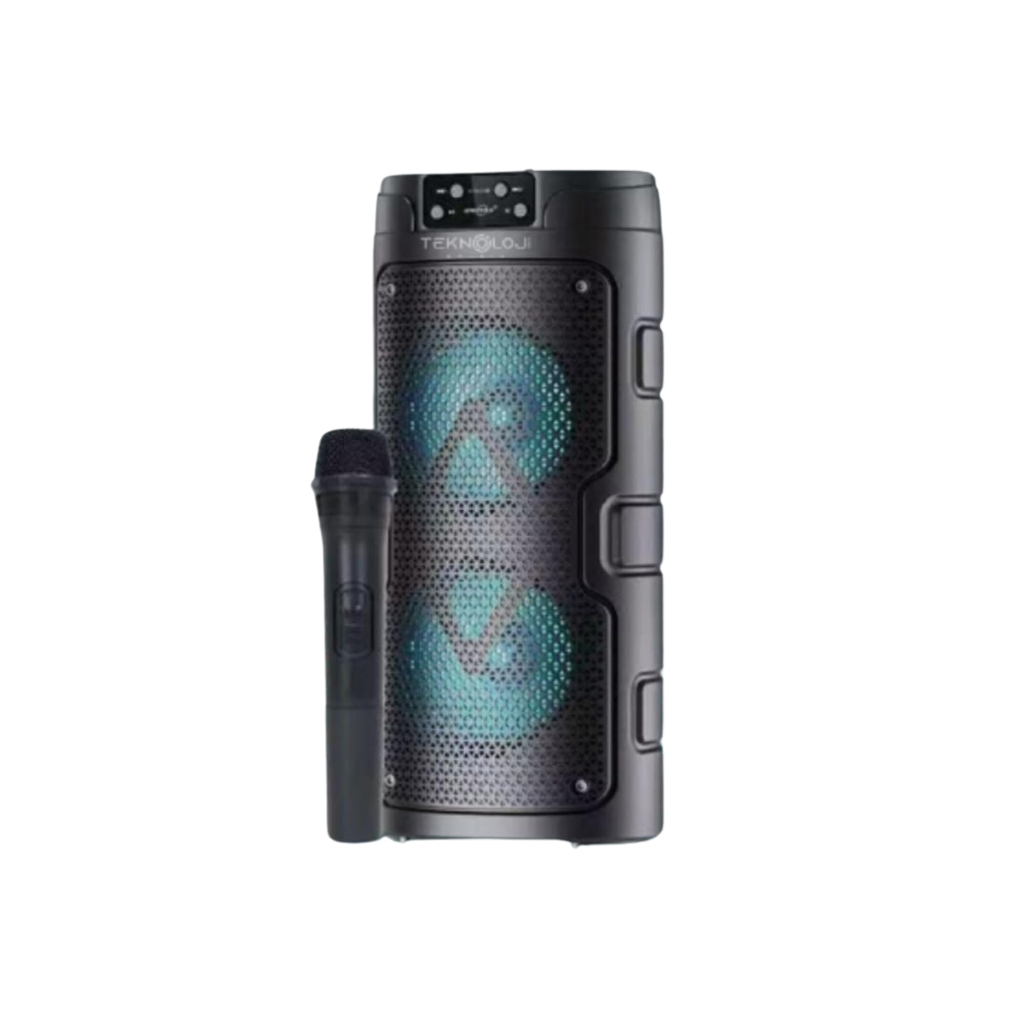 Teknoloji Gelsin Bluetooth Karaoke Hoparlör, RGB Işıklı, 33 cm, FM Radyo, SD Kart/USB/AUX Girişli, Kablosuz Mikrofonlu