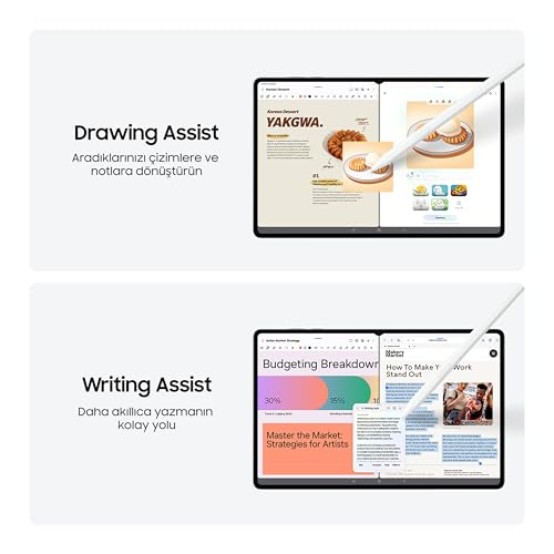 Samsung Galaxy Tab S11 Ultra Yapay Zeka (AI) Tablet, WiFi, 12GB RAM, 256GB Depolama Alanı, Gri, 14.6 İnç, 120Hz Ekran, S Pen Dahil, IP68 (Samsung Türkiye Garantili)