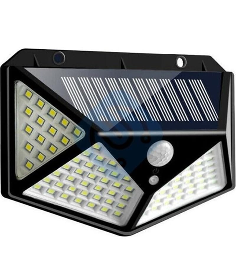 Gaman Solar LED Bahçe Lambası, 100 LED Hareket Sensörlü 13x9x5 cm, 3 Modlu Güneş Enerjili Solar Lamb