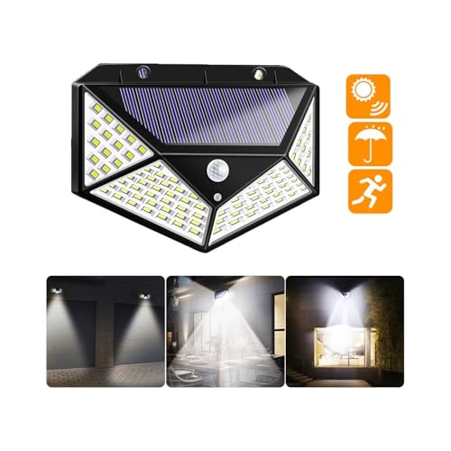 Gaman Solar LED Bahçe Lambası, 100 LED Hareket Sensörlü 13x9x5 cm, 3 Modlu Güneş Enerjili Solar Lamb