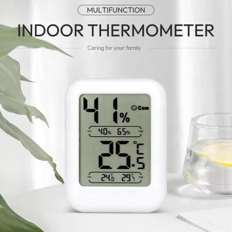 Orret Home Mini Masa Üstü Dijital Termometre ve Nem Ölçer – Kompakt Isı ve Nem Ölçer, Ev, Ofis ve Çocuk Odası İçin Mıknatıslı Yapışabilir Mini Termometre Higrometre